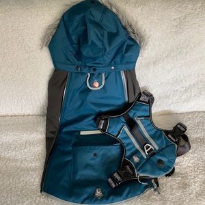 Arcadia trail led light up jacket and matching harness teal and grey